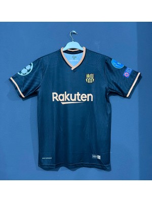 Candy Cup Barcelona Messi 10 Retro Yetişkin Futbol Forması Mavi