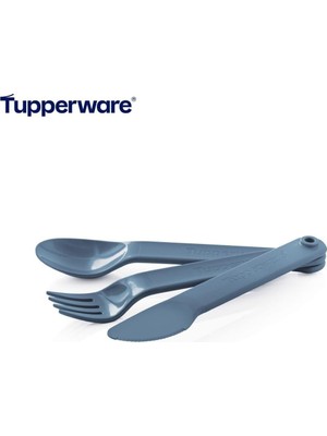 Tupperware Kaşık Bıçak Çatal Mavi Servis Seti