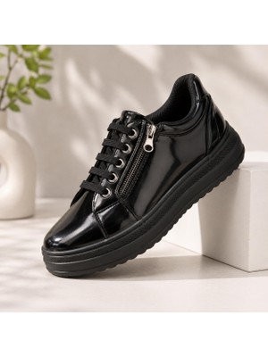 Zenora Kadın Sneaker Rugan Siyah