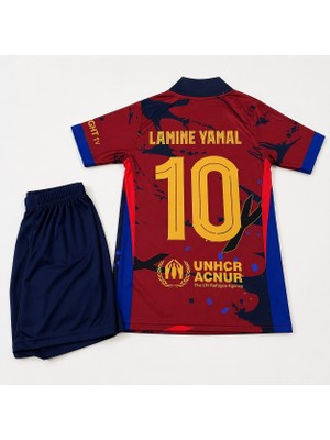 Candy Cup Fc Barcelona Lamine Yamal 10 Çocuk Futbol Forması Kırmızı