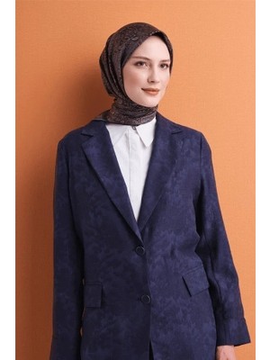 Armanda Armine Ipek Eşarp 2027 Kış - 9631-31 Acı Kahve Mavi Sura