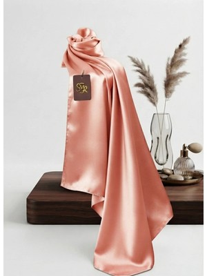 Samara Scarf Kristal Eşarp Parlak Saten Dokulu Tesettür Abiye Eşarp 95X95 cm
