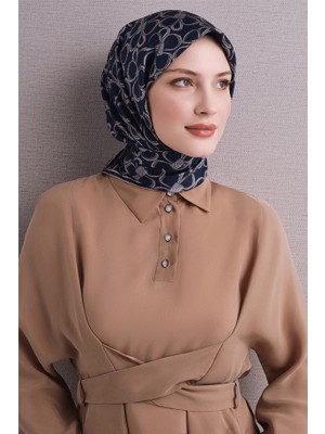 Armanda Armine Ipek Eşarp 2027 Kış - 9638-03 Lacivert Gri Sura