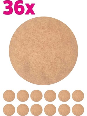 Empressco Supla Levha 36 Adet 3 mm Ham Mdf 20CM Yuvarlak Servis Altı Supla