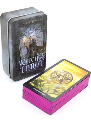 TeknoKapsül By Ellen Dugan Witches (Cadı) Metal Kutulu Tarot Kartı ALK2815