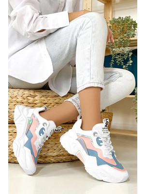 Dark Seer Kadın Mavi Beyaz Sneaker Spor Ayakkabı 2026 - DS.PMD239K2110
