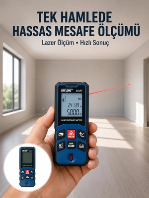 TeknoKapsül Lazer Metre 50 mt Hassas ve Hızlı Ölçüm Özellikli Yeni Nesil