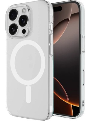 TeknoKapsül Apple iPhone 16 Pro Max Kılıf Magneticsafe Şeffaf Silikon - Şeffaf