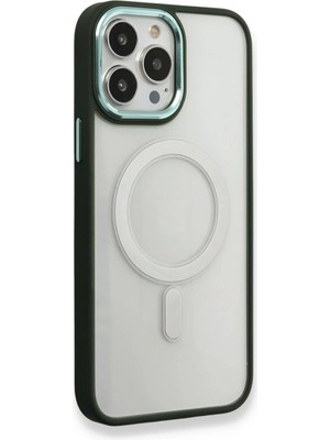 TeknoKapsül Apple iPhone 14 Pro Kılıf Room Magneticsafe Silikon - Köknar Yeşili