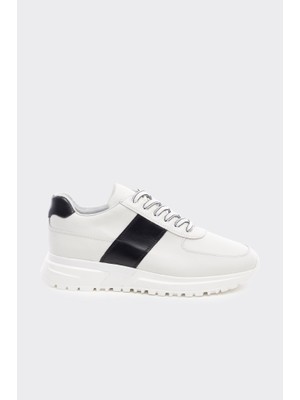 Derinet Bağcıklı Hakiki Deri Erkek Sneaker
