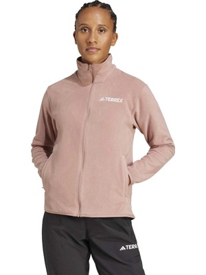 Adidas W mt Ess Fz Fl      Warcl Pudra Kadın Polar Sweatshirt
