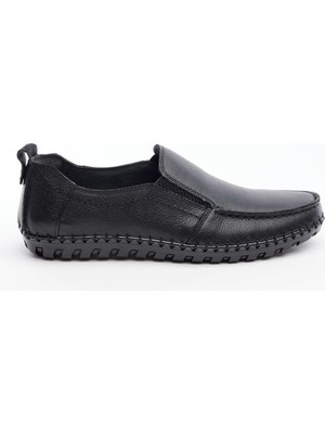 Derinet Comfort Hakiki Deri Bağcıksız Erkek Casual Ayakakabı