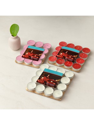 TeknoKapsül Renkli Yuvarlak Tea Light Mum 16'lı