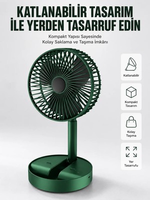 TeknoKapsül Katlanabilir USB Şarjlı Masaüstü Soğutucu Mini Fan Telefon Tutucu Yeni Nesil
