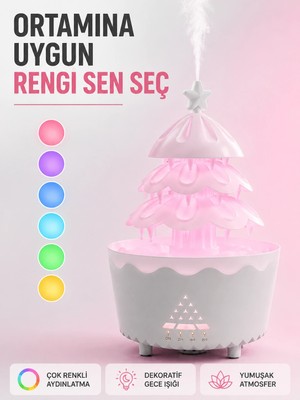 Just Cheap Store Dekoratif Şans Ağacı Ultrasonik Nemlendirici Rgb Gece Lambalı Aroma Difüzörü