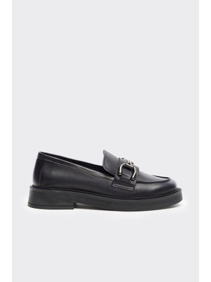 Derinet Tokalı Kadın Hakiki Deri Loafer