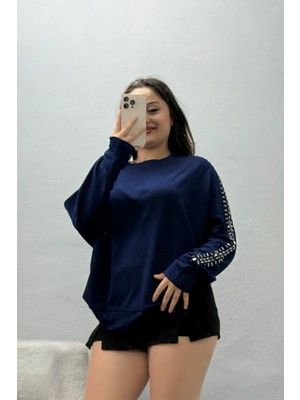 Belendir Kadın Zımba Detay Modal Sweat Lacivert