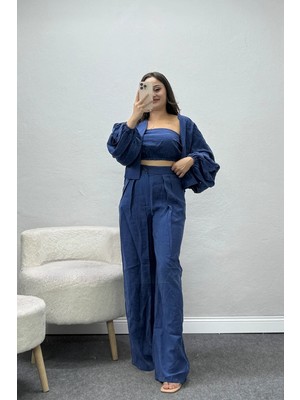 Belendir Kadın Tensel 3 Lü Takım Indigo