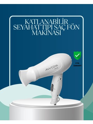 TeknoKapsül Seyahat Uyumlu Saç Kurutma Makinesi Hafif ve Kompakt