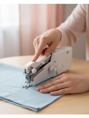 TeknoKapsül El Tipi Mini Dikiş Makinesi Perde ve Kıyafet Tamiri Için