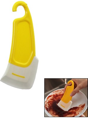 TeknoKapsül Yağ - Leke Kazıyıcı Mini Silikon Spatula Plastik Saplı - Askılıklı