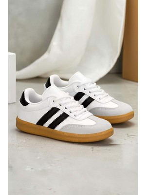 Dark Seer Çocuk Beyaz Siyah Sneaker Spor Ayakkabı 2026 - DS ChaCha Kids