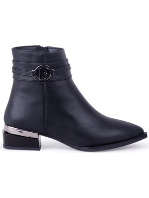Pierre Cardin 54007 Kadın Kare Topuklu Fermuarlı Bot
