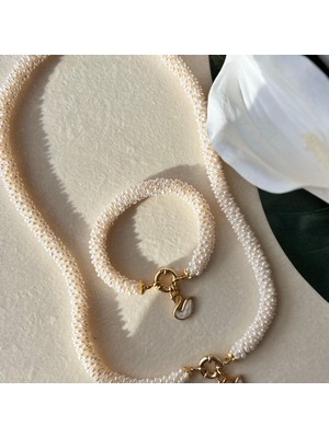 İncie Altın Uyumlu Sarmaşık Set (Kuğu Charm)