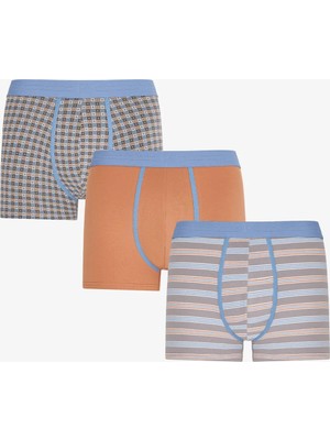 Penti Erkek Grid Çizgili 3'lü Boxer