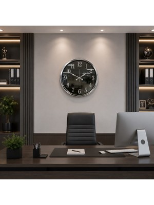 Hobilinka Krom Heritage Aynalı 40 x 40 cm Duvar Saati