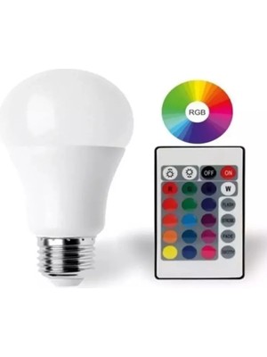TeknoKapsül 9W E27 Rgb ve Beyaz Işık Kumandalı Ampul