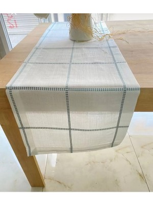 30/130 cm Belena Mi Çizgili Tek Runner Şık Masa Dekoru