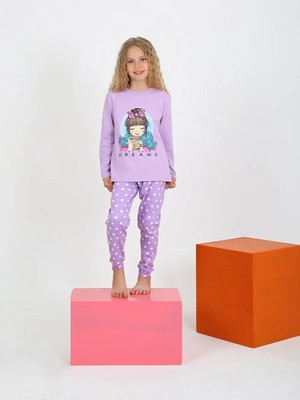 Almira Anne Bebek Kız Çocuk Let Your Dreams Fiyonklu Pijama Takımı