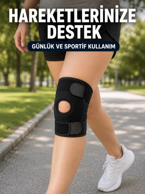Astraltech Ayarlanabilir Patella Dizlik Esnek Cırtlı Diz Kapağı Destekleyici Kısa Dizlik