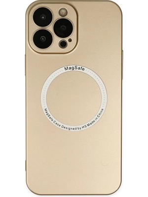 TeknoKapsül Apple iPhone 14 Pro Max Kılıf Jack Magneticsafe Lens Silikon - Gold