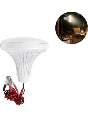 TeknoKapsül Anahtarlı 12 Volt 24 Watt Akü Maşalı 2 Metre Kablolu LED Ampul