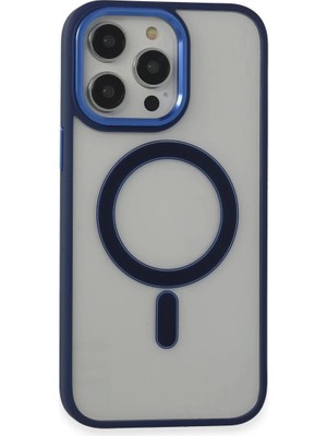 TeknoKapsül Apple iPhone 15 Pro Max Kılıf Room Magneticsafe Silikon - Lacivert