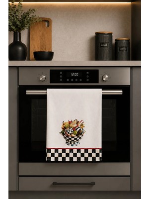 Dekoratif Mutfak Pamuklu Fırın Havlusu Özel Desenli Etnik Model 35X50 cm Yıkanabilir Ürün Adı