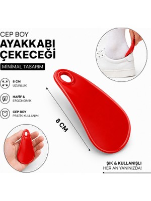Meerkat 1 Adet Cep Boy Plastik Ayakkabı Çekeceği, 8cm Mini Boy Plastik Kerata