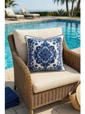 Dijital Baskılı Dekoratif Çift Taraflı Renkli Desen Kırlent Yastık Kılıfı 45X45 cm