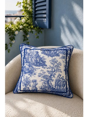 Dijital Baskılı Dekoratif Çift Taraflı Renkli Desen Kırlent Yastık Kılıfı 45X45 cm