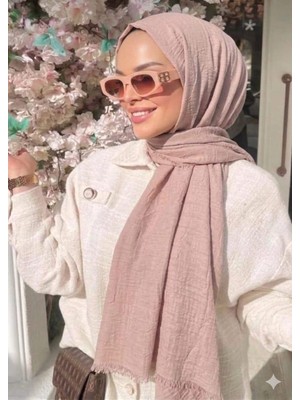 Alse Pudra Pembe Bambu Kraş Şal