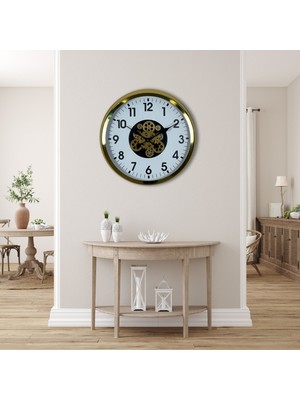 ForWhat Büro Ev Ofis Hediyesi Için 60CM Golden Standart Stil Çarklı Duvar Saati