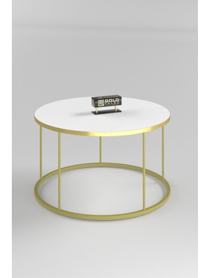 Kentex Gold Ayak Çekmeceli Orta Sehpa Beyaz