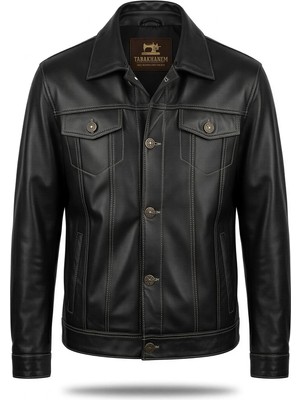 Tabakhanem Leon Erkek Hakiki Kuzu Derisi Ceket - Slim Fit El Işçiliği