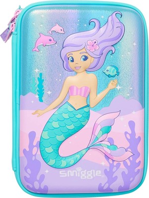 Smiggle Dynamic Triple Hardtop Kalemlik – Teal / 3 Bölmeli Büyük Okul Kalem Kutusu