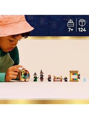 TeknoKapsül Hogwarts Şatosu: Seçmen Şapka Töreni 76460-7 Yaş ve Üzeri Çocuklar Için Potter, Hermoine ve Draco Minifigürleri Içeren Yaratıcı Oyuncak Yapım Seti, Hediye Fikri (124 Parça)
