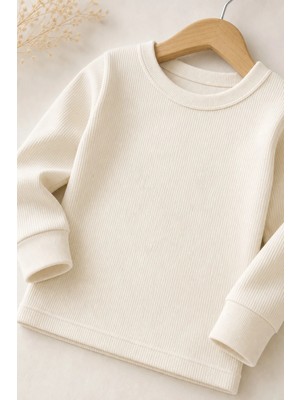 Almira Anne Bebek Unisex Fitilli Uzun Kollu Bisiklet Yaka Bady 1-3 Yaş