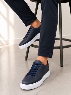 papucumun dünyası Erkek Hakiki Deri Sneaker