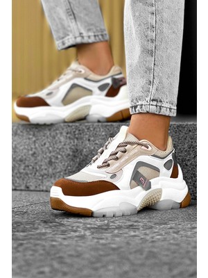 Dark Seer Kadın Bej Taba Sneaker Spor Ayakkabı 2026 - DS Linda